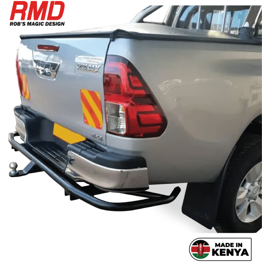 Toyota Hilux KUN125 (+15) Rear Tubular Bar Wrap Around Tow Bar with Step and Jacking Points Inc. of TAC167 to suit O.E Bumper