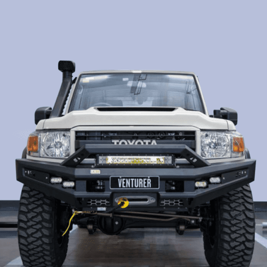 Toyota Land Cruiser 70 Series (+2007) TJM Bull Bar Venturer T24 Steel Black