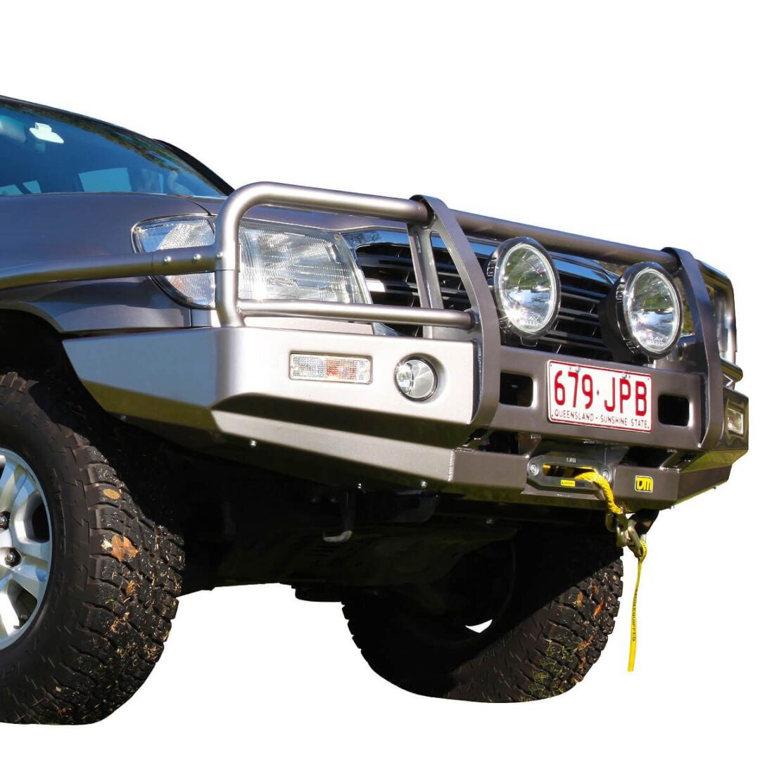 Toyota Land Cruiser 100/101 TJM Bull Bar T13 Steel Black - Image 2