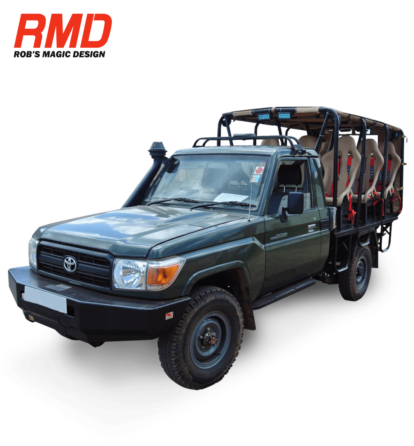 Toyota Land cruiser 79 modified for rapid response Suspension Systems