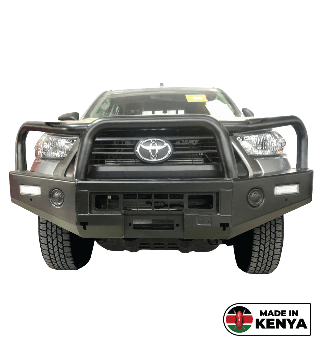 Toyota Hilux (+06/2018 on) T15 Steel Black bull bar without Fog lights
