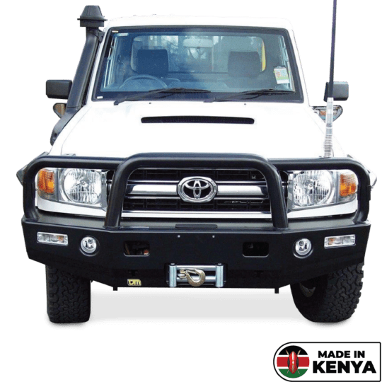 Toyota Land Cruiser 70 Series TJM Bull Bar T15 Steel Black (Safari Bar) (With Fog lights)