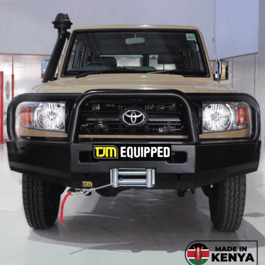 Toyota Land Cruiser 70 Series TJM Bull Bar T15 Steel Black (Budget Bar)