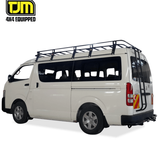 Toyota HiAce KDH212 TJM Roof Rack Steel Black 10 Leg Full Length with Optional Step