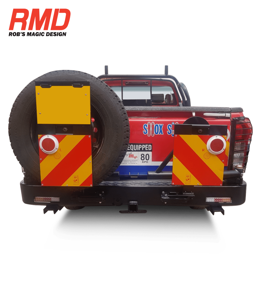 Isuzu DMax Rear Replacement Bar with Tire Carrier Suspension Systems