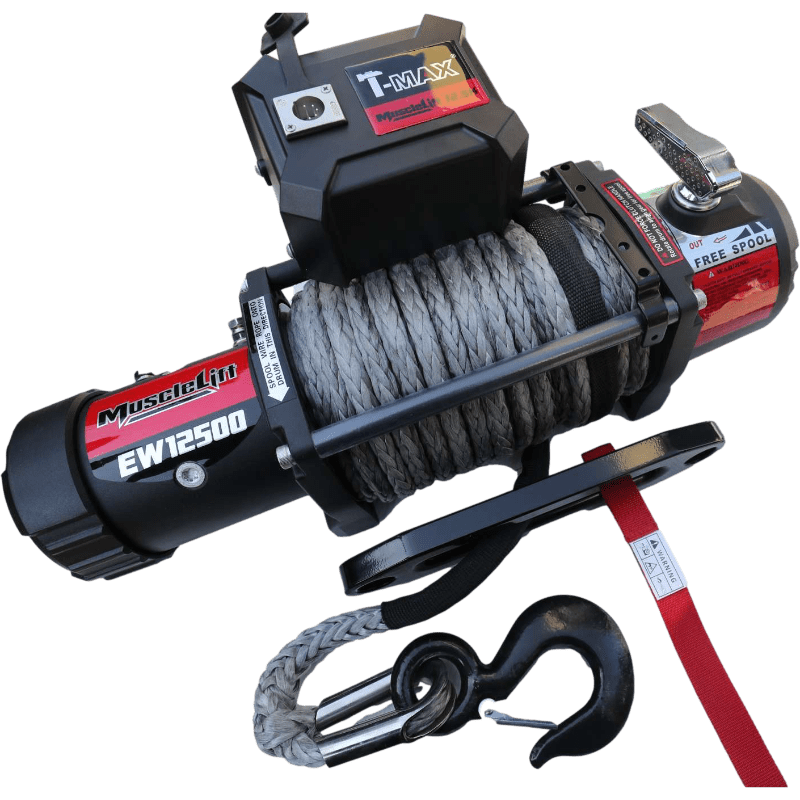 TMax Electric Musclelift 12,500 Lbs Winch (Synthetic Rope) Suspension Systems & 4x4