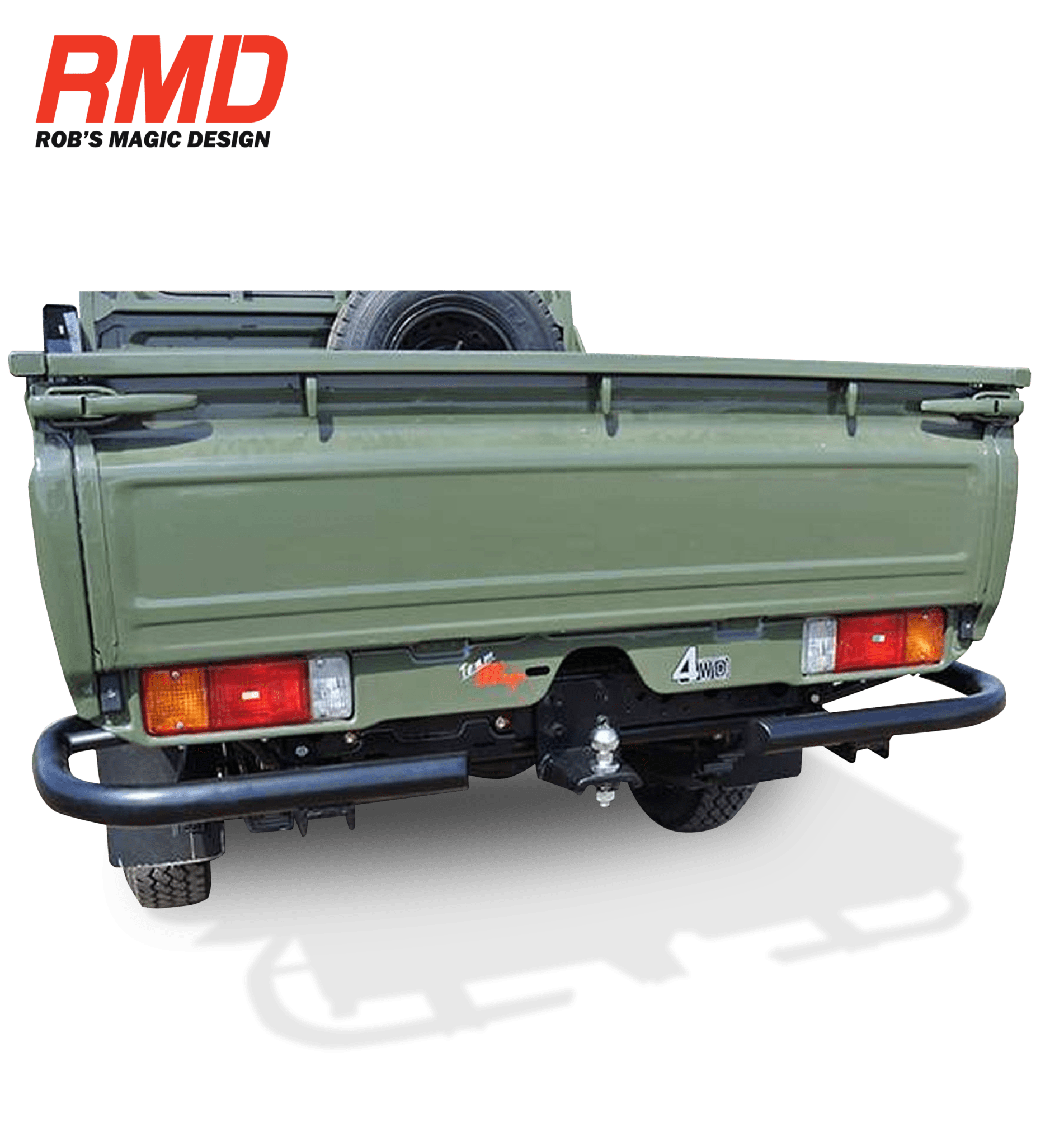 Toyota Land Cruiser 79 Rear Tubular Bar Wrap Around with Jacking Points