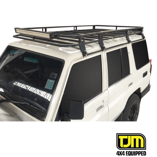 Toyota Land Cruiser 76 TJM Roof Rack Steel Black 8 Leg