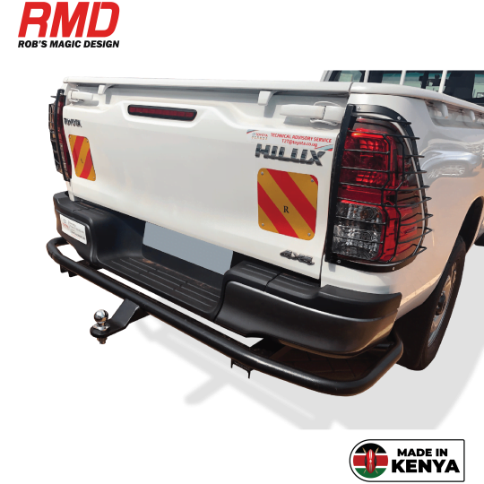 Toyota Hilux (+09/2015 on) Rear Tubular Bar Wrap Around Tow Bar with Jacking Points
