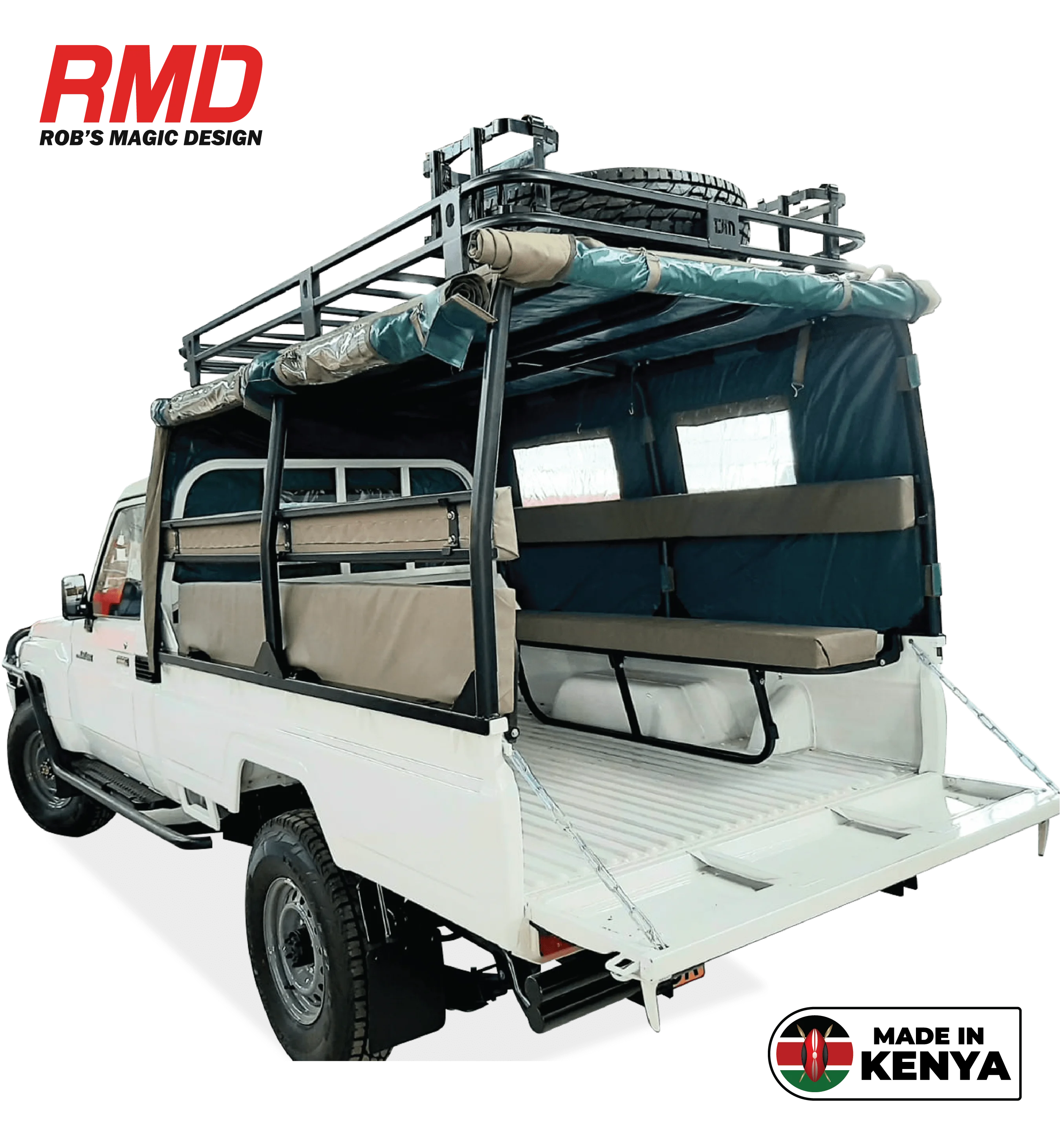 Toyota Land Cruiser 79 External Roll Cage to suit Side Folding Benches - Image 3