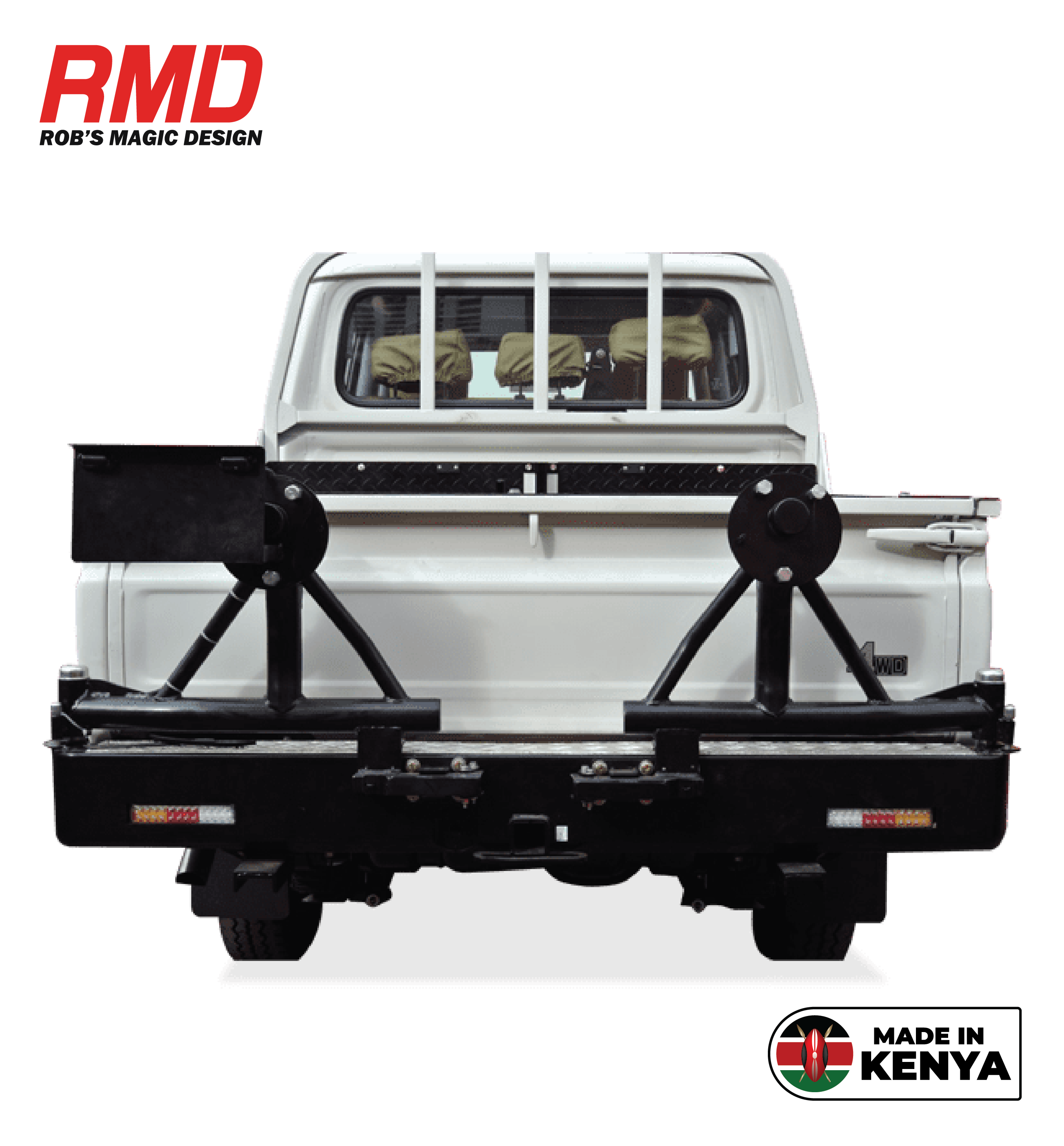 Toyota Land Cruiser 79 Rear Replacement Bar RB8 (Optional Swing Away Tire Carrier)