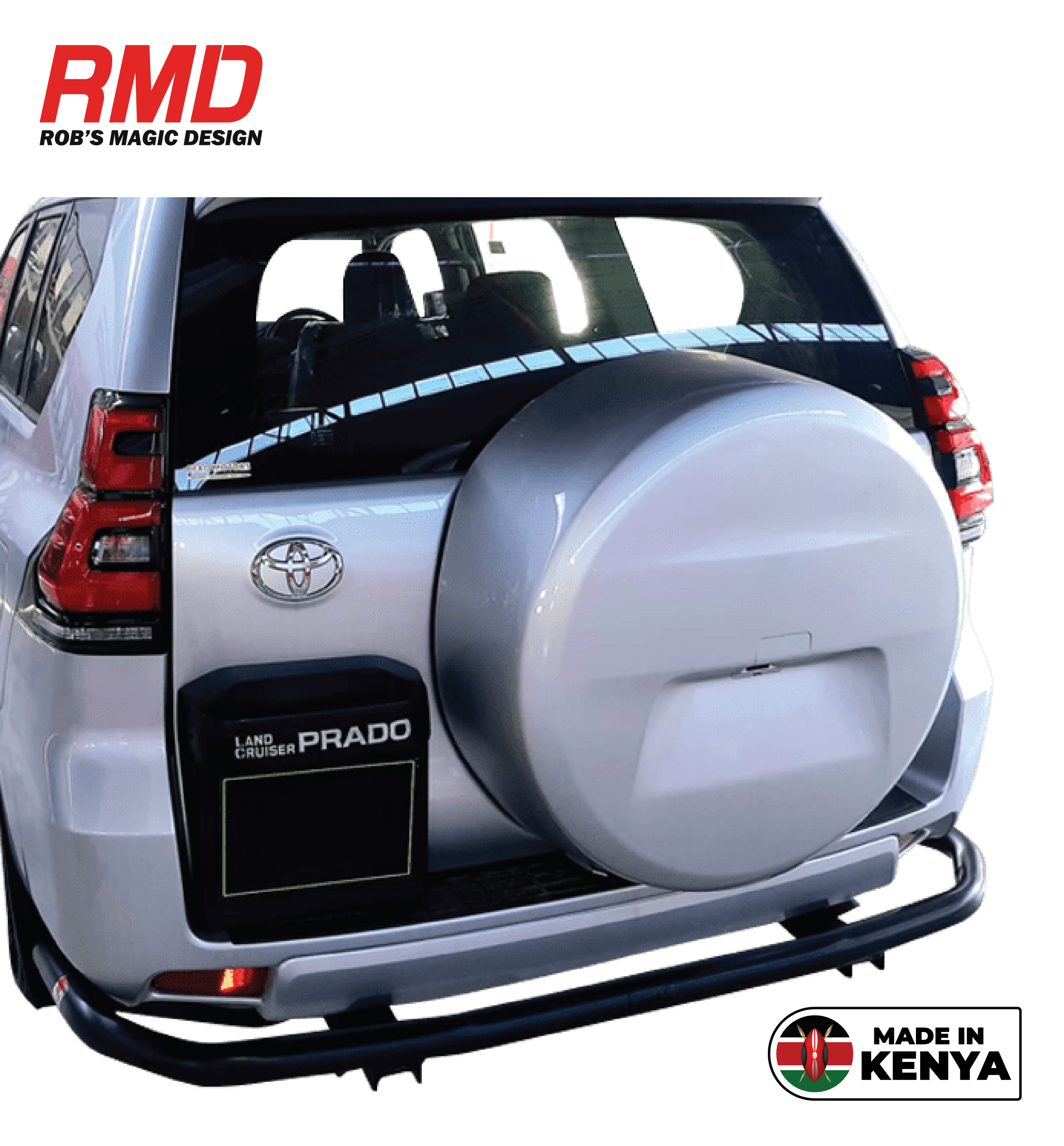 Toyota Prado LJ150 (+2009) Rear Tubular Bar Wrap Around with Jacking Points - Image 3