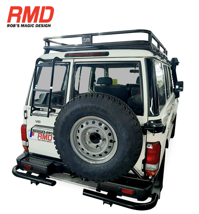 Toyota Land Cruiser 76/78 Body Mount Tyre Carrier - Image 2