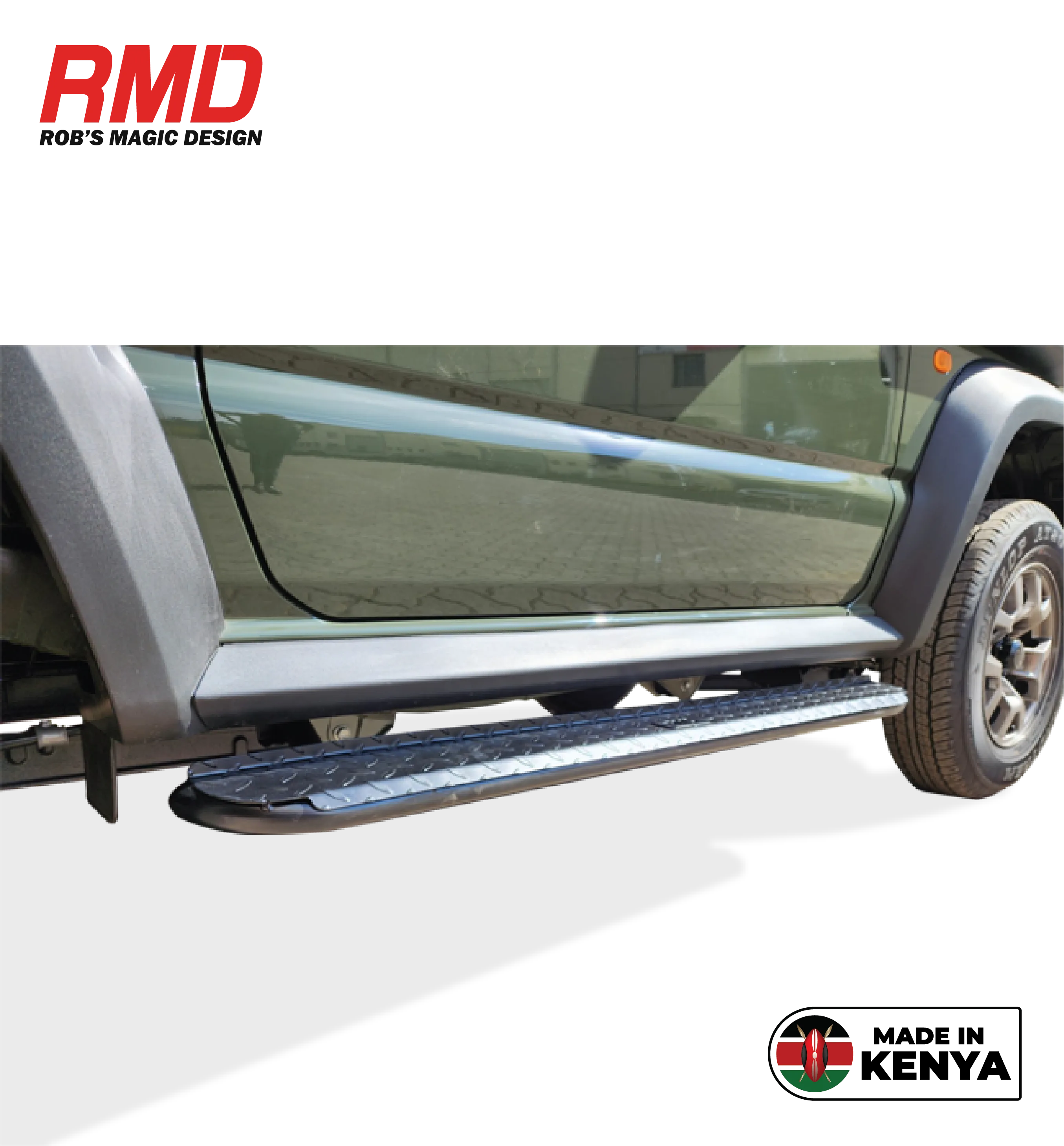 Suzuki Jimny (3-Door) Sidestep Steel Black (Set) (Bolt On)
