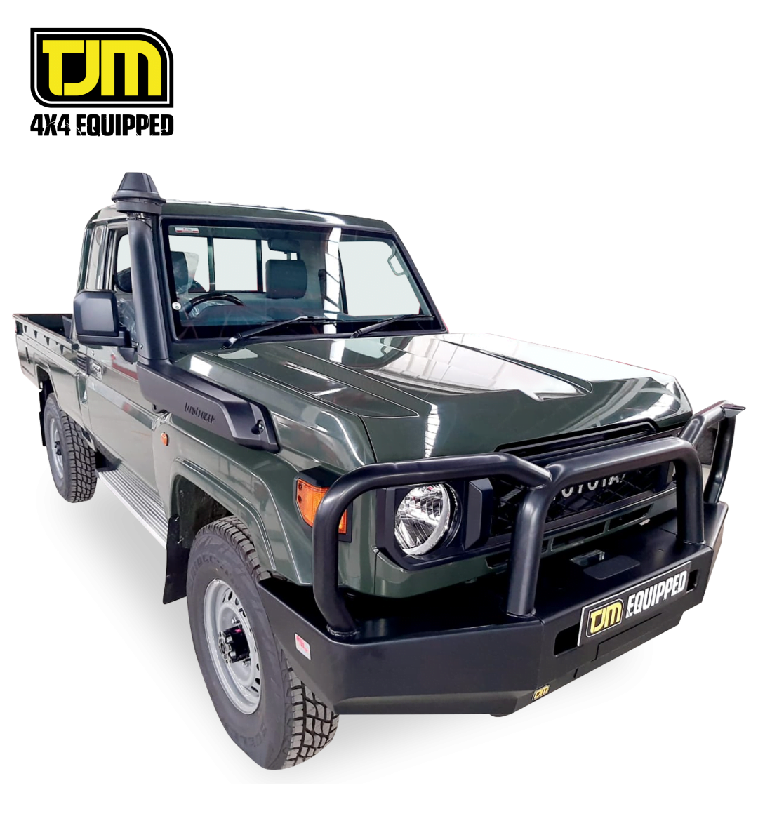 Toyota Land Cruiser 76/78/79 (+2022) TJM Bull Bar T15 Steel Black Budget Bar - Image 2
