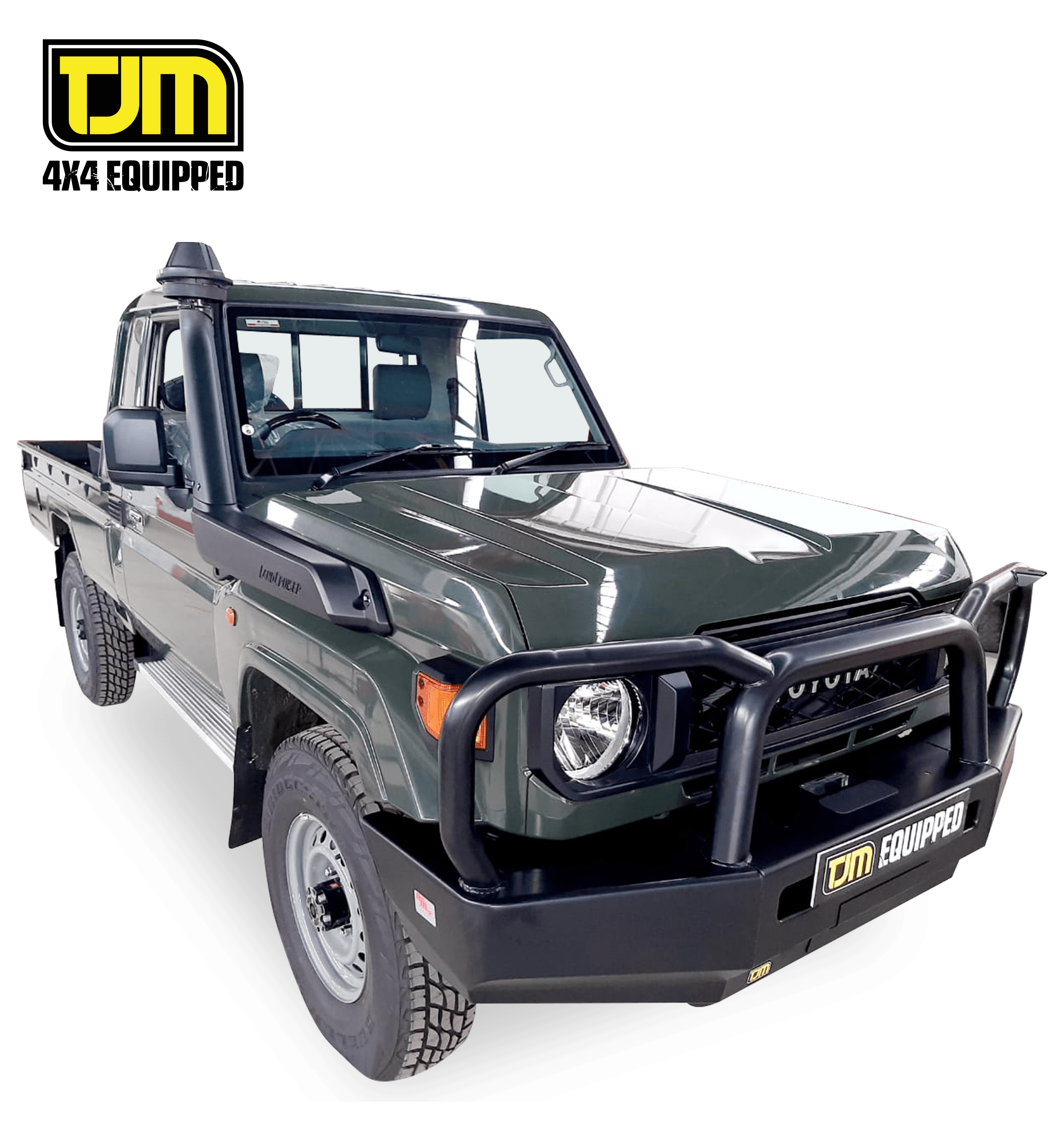Toyota Land Cruiser 76/78/79 (+2022) TJM Bull Bar T15 Steel Black Budget Bar - Image 2