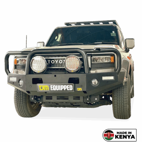 Toyota Prado 250 (+11/24) TJM Bull Bar T15 Steel Black O.E. Bumper Cut With Fog Lamps Air Bag Compatible