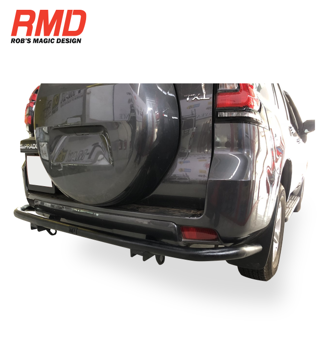 Toyota Prado LJ150 (+2009) Rear Tubular Bar Wrap Around with Jacking Points - Image 4