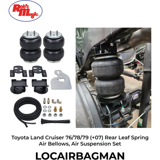 Toyota Land Cruiser 76/78/79 (+07) Rear Leaf Spring Air Bellows, Air Suspension Set